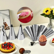 Icing Piping Nozzles tool Cake decoration Cupcake Baking Pastry 7 X Nozzle Set