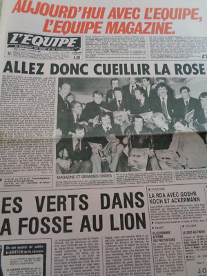 L'Equipe Journal 02/02/1980 RUGBY FRANKREICH / ENGLAND PFLÜCKEN SIE ROSA