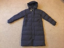 Superdry Train Longline Padded Jacket Charcoal In Womans Size Xz Brand New