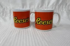 Galerie Reese's Orange and White Set of 2 Coffee / Tea Mug Cup - Made in China
