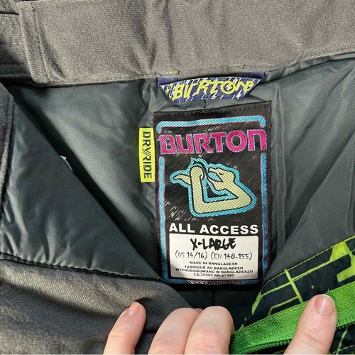 Burton All Access DryRide 3D Vibrant Green Logo Snowboarding Pants Size XL 14/16 - Picture 4 of 10