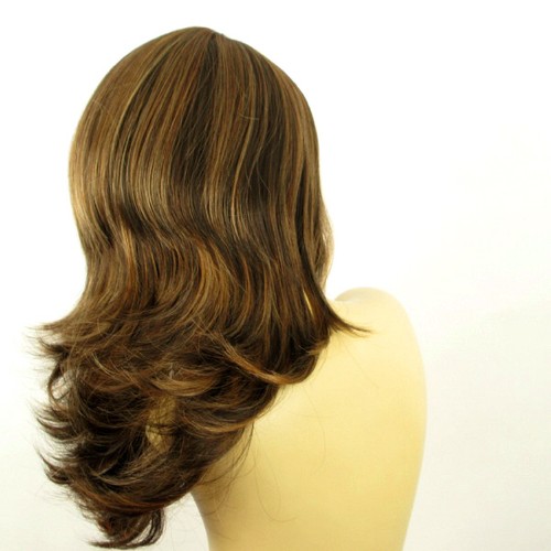 mid length wig women smooth chocolate copper wick clear ref:LILI ROSE 627C PERUK - Picture 6 of 8