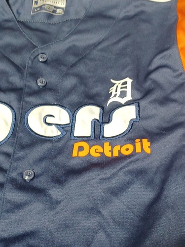 Maglia baseball Detroit Tigers MLB True Fan Series uomo grande con bottoni - Foto 4 di 16