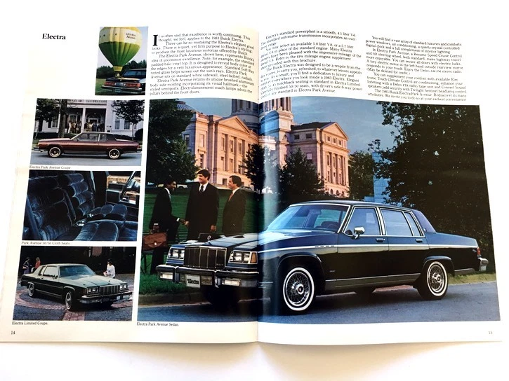 1983 Buick 24-page Sales Brochure Catalog - Regal T-Type Riviera Electra LeSabre - Image 4 of 4