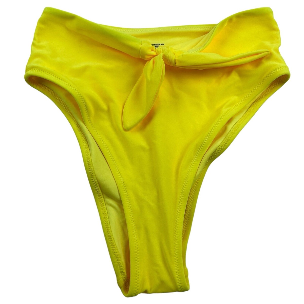 Aerie Yellow High Waisted High Cut Cheeky Bathing Suit Bikini