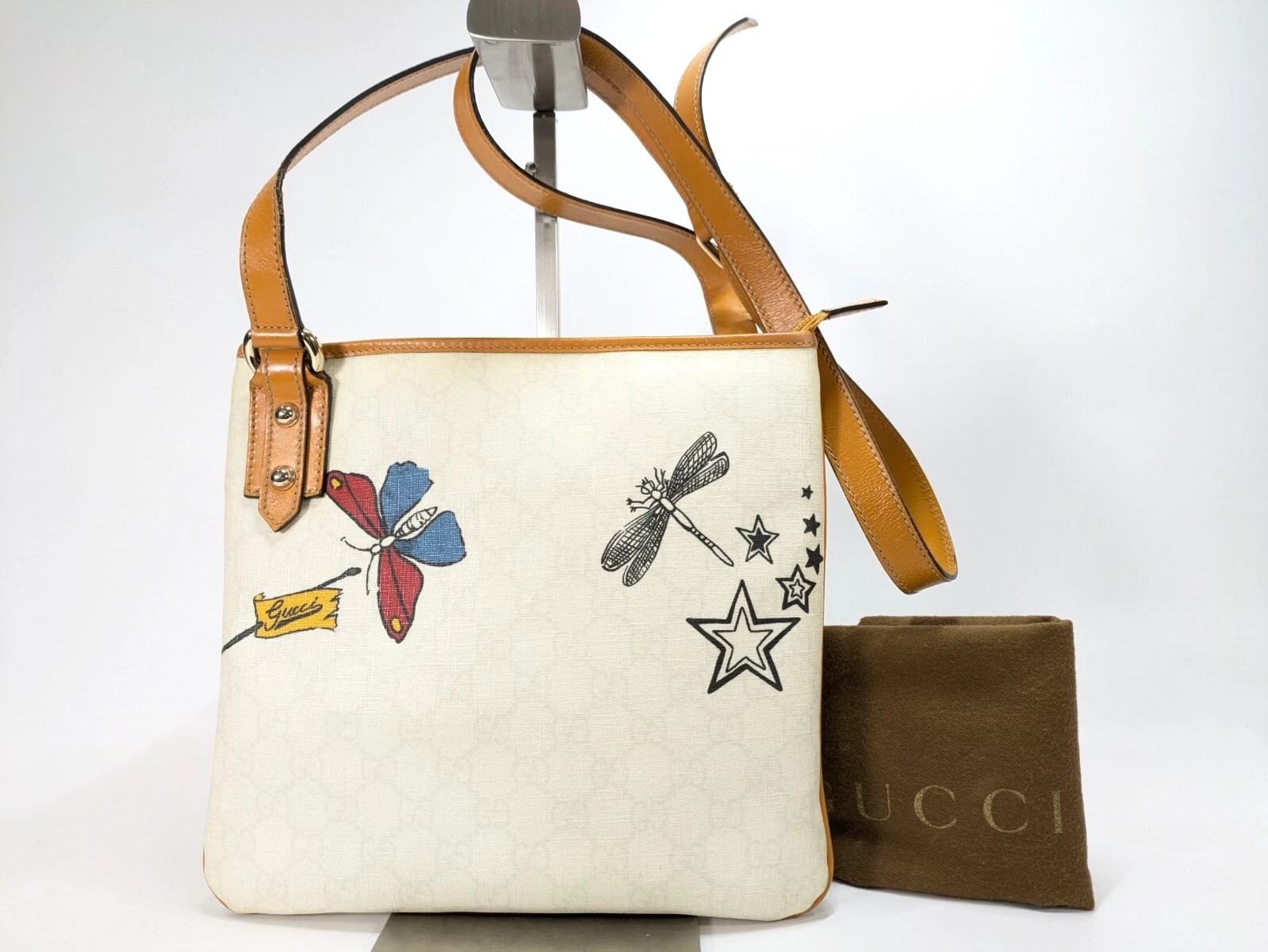 Rare* sac bandoulière Gucci PVC ivoire authentique