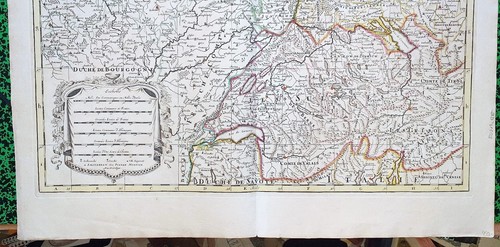 XVII ème - Lorraine Franche Comté Bourgogne Carte par Sanson 63 x 54 Editée 1698 - Picture 3 of 4