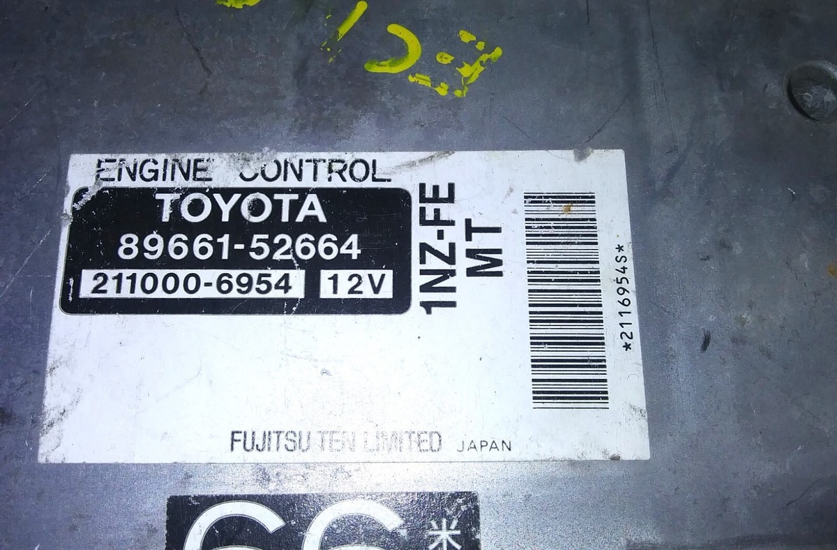 89661-52664 ecu ecm computer 2000-2001 Toyota Echo | eBay