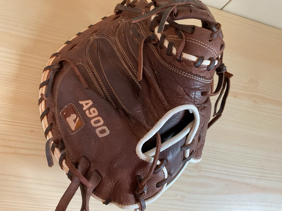 Wilson A900 棒球垒球捕手手套 34 英寸右手投 RHT — 第 3/4 张图片