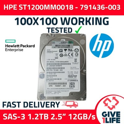 HPE ST1200MM0018 1.2TB HDD 2.5'' SAS-2 6GB/S 10K 128MB - 791436-003