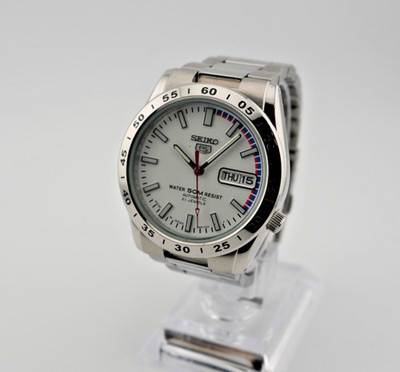 SEIKO 5 Automatic 7S26-02T0 White Dial Arabic English Day Date Men's Watch JAPAN