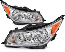 Chrome PAIR/SET Reflector Headlight Assembly W/ Bulbs For Buick LaCrosse 2010-13