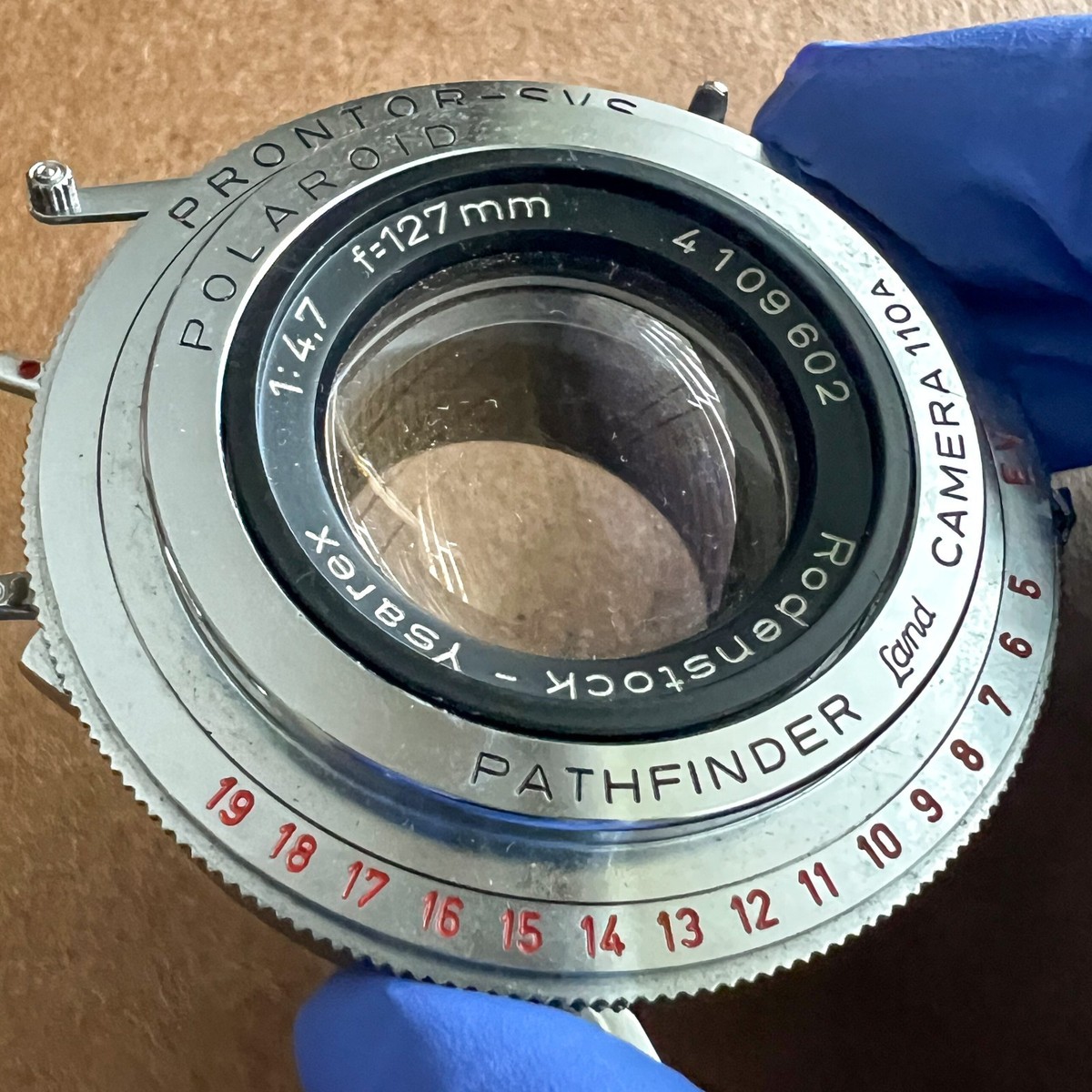 Rodenstock-Ysarex 127mm 4.7 vintage lens Polaroid Prontor-SVS