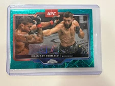 2025 Topps Chrome UFC Khamzat "Borz" Chimaev #102 Teal Lazer Refractor 54/175