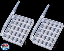 Bobbin Box,Machine Bobbin Organizer Plastic Case,Transparent 25 S