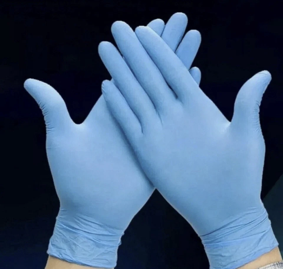 1000 guantes desechables de nitrilo (examen sin látex sin polvo) talla mediana Foto 2 de 4