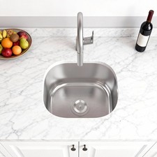 15x13 Inch Small Undermount Kitchen Sink 304 Stainless Steel Bar/RV Sink,