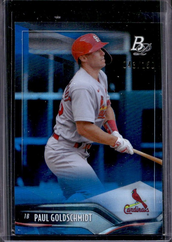 2021 Bowman Platinum Paul Goldschmidt Blue #/150 Cardinals