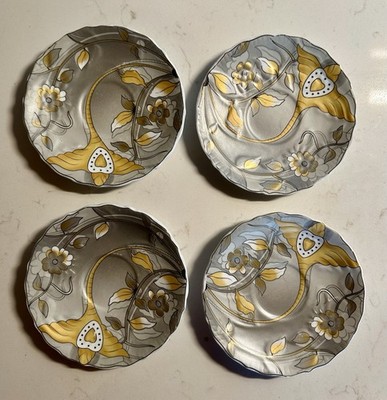 Yamasen 24 -KT Gold Collection Saucer Plates Set of 4  Japan