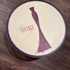 Vintage Hat Boxes Large And Small Emily Adams Cardboard French Theme Storage