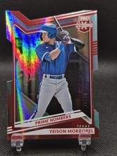 Yeison Morrobel 2022 Elite Extra Prime Numbers A Red Die Cut #170 Rangers /70