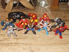 Lot 10 Marvel Comics Super Hero Squad Mini Action Figures Toys