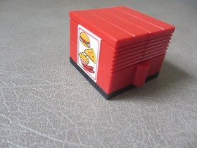 Lego Railway Express 4560, 4561 RED Hamburger Pizza Fries Food Crate 4864bpx1