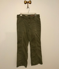 Anthropologie Pilcro Women's The Demilune Boot Utility Flare Green Pants - 31