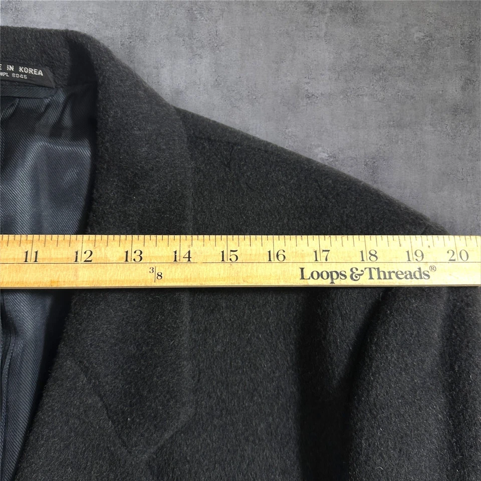 ALFANI Vintage Double Breasted Mens Overcoat 44L WOOL/CASHMERE TopCoat Gray - Image 4 of 4