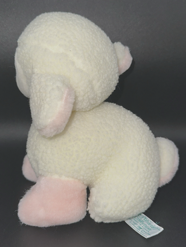 Vintage 9" Westcliff Collection Plush Sherpa Lamb Sheep Pink Feet, Tail and Ears - Picture 3 of 9