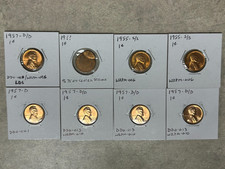 Lot of 18 Variety (RPM's & DDO's) Lincoln Cents - BU - RD - 14-57's & 3-...