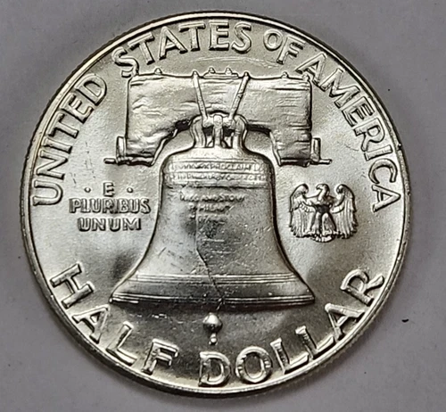 1956 Benjamin Franklin Half Dollar BU  90% Uncirculated Silver Coin