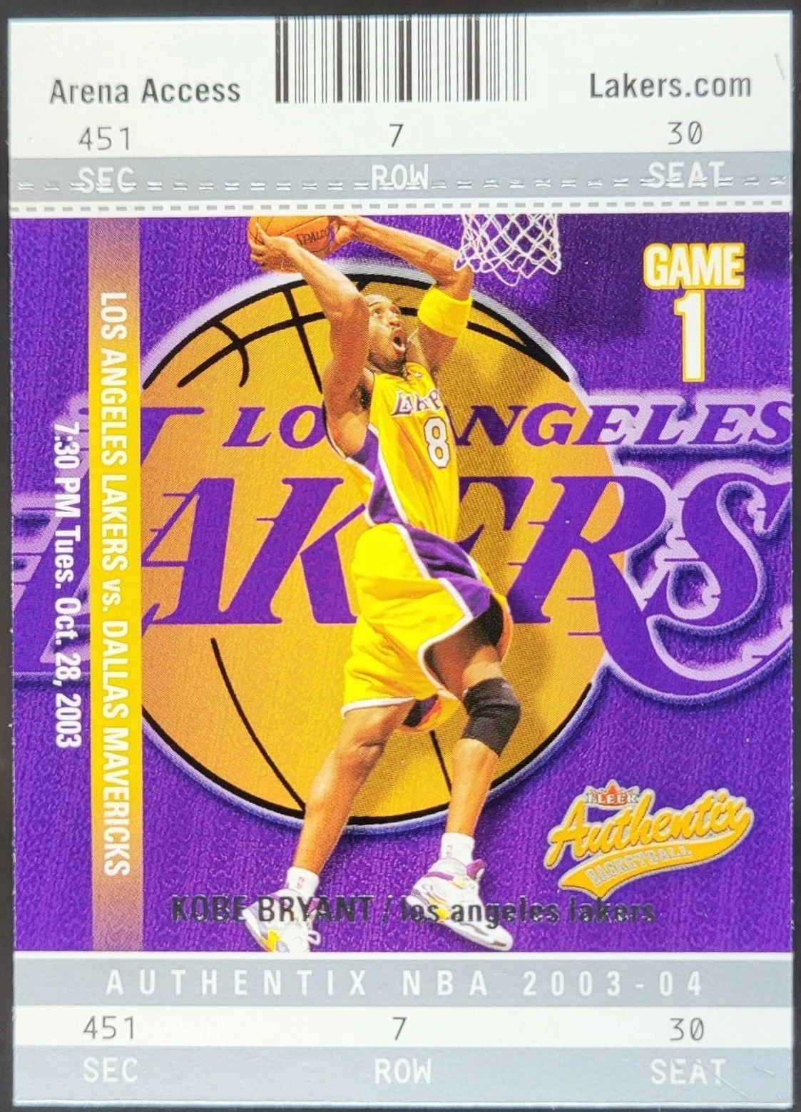 Upper Deck Triple Dimensions 2003-04 Kobe Bryant #3DW16 for sale