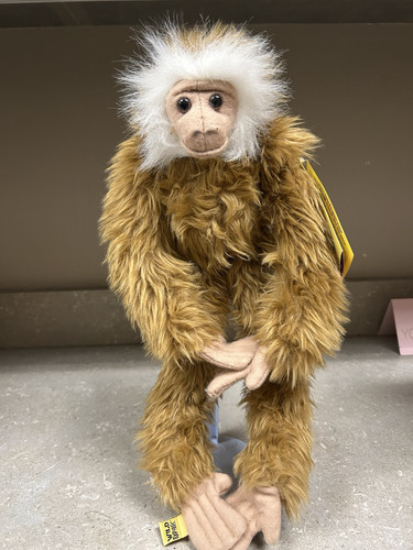 Vintage 1999 K&M International Wild Republic Tan Hanging Monkey Plush Ting Ting