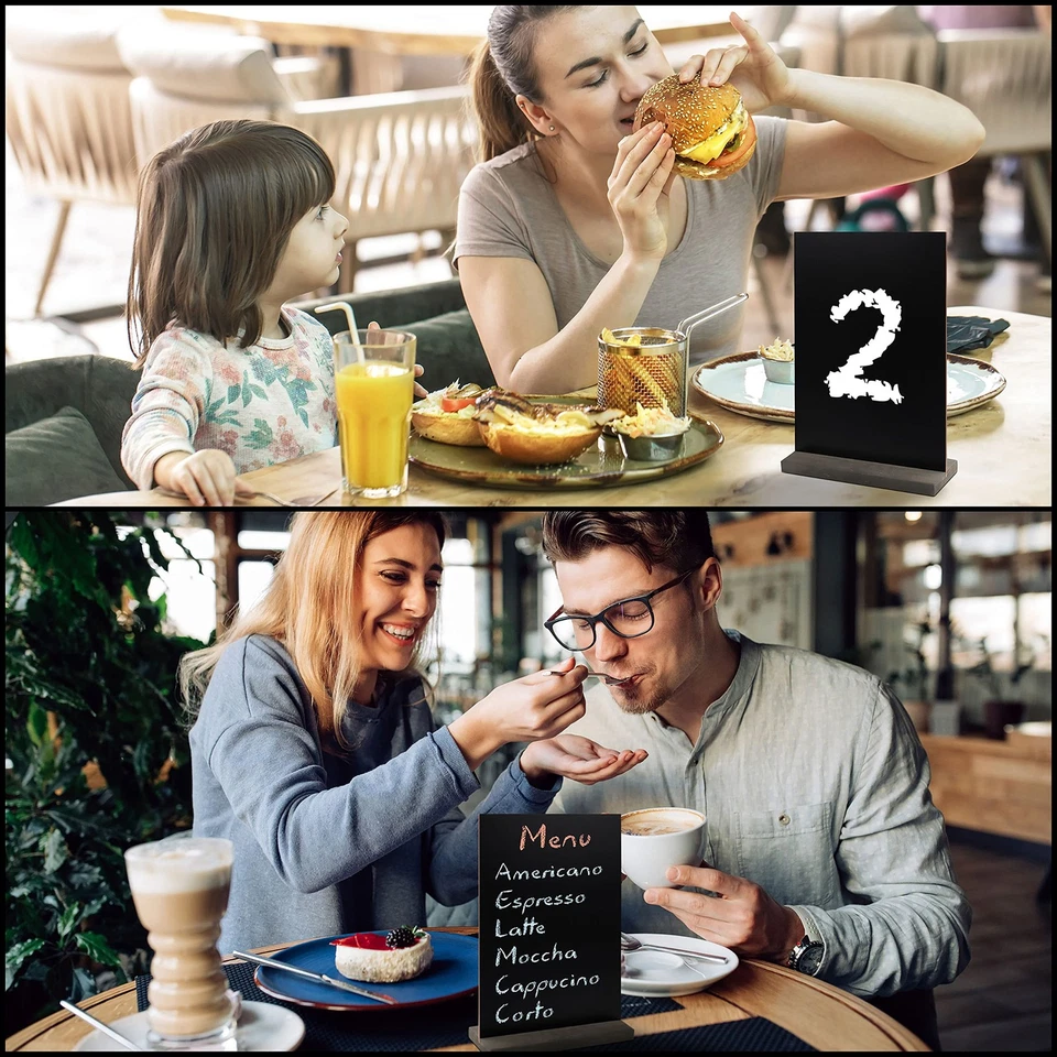 Mini Tafel Kreidetafel Aufsteller (6Stk) - 15x22cm Kleine Tafeln zum Beschriften - Bild 4 von 4