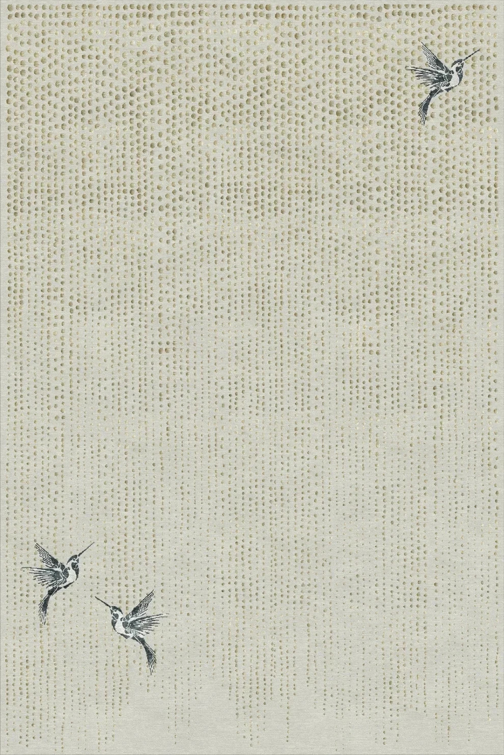 Wendy Morrison Wisteria Hand-Tufted Rug- Luxury Hummingbird Wool & Silk Area Rug