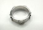 Sterling Silver 925 Ring V Logo 1969 Size 8 Garavani Delmar Wide Band Chunky — photo 3