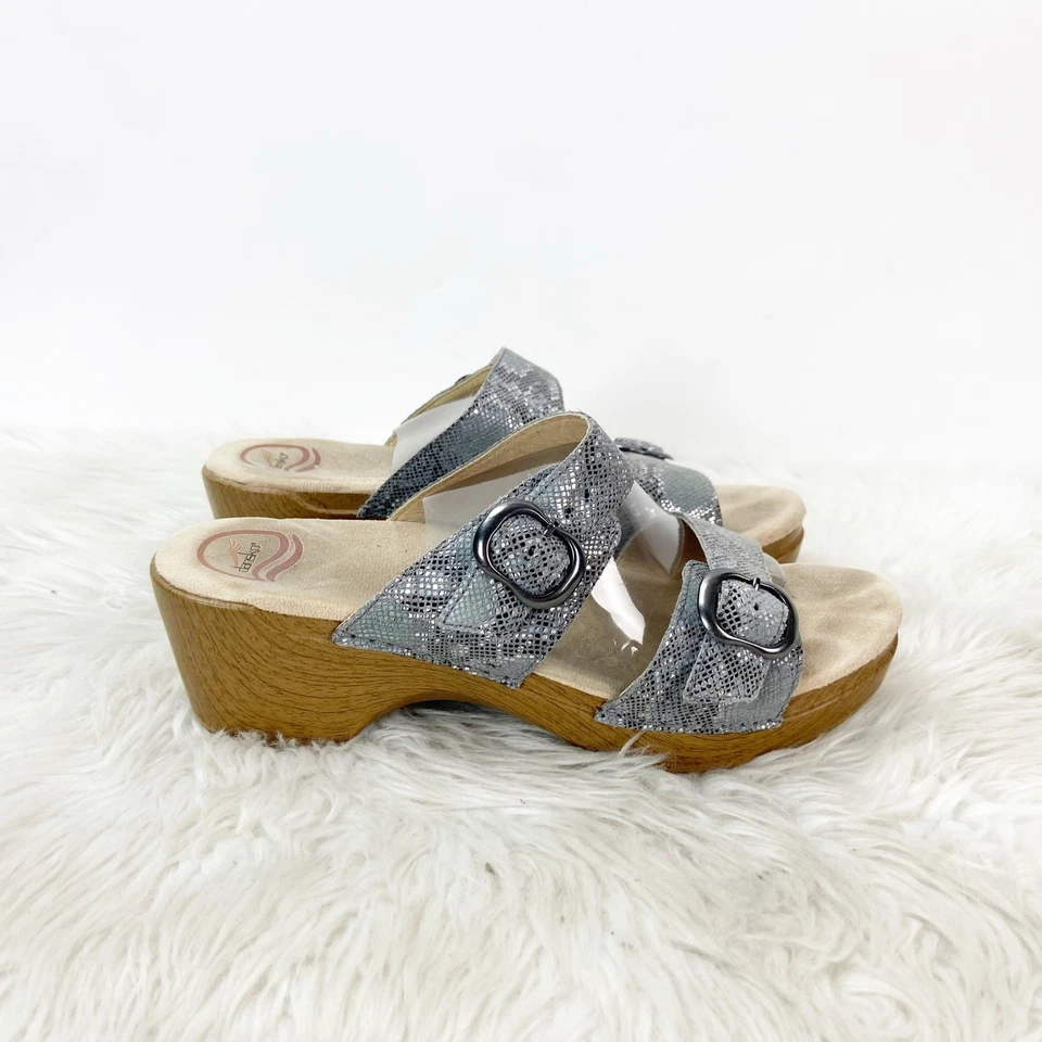 Sandalias Dansko Sophie Snake Grafito 40 EU 10 EE. UU. Mujer Cuero Gris Foto 2 de 4