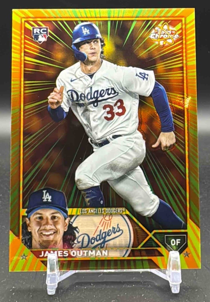 2023 Topps Chrome Update James Outman Radiating Rookies #RR-27 RC Dodgers