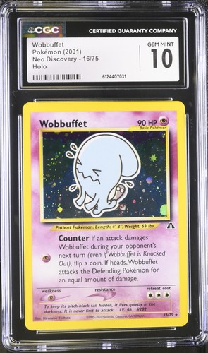Wobbuffet (Unlimited) graded CGC 10 for sale on eBay