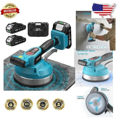 Cordless Tile Leveling Tool 160mm 12 Speeds 2 Batteries Fast Flatter Finish