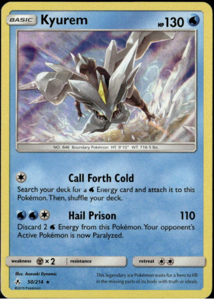 Kyurem - 50/214 - Holo Rare - Unbroken Bonds - NM/M