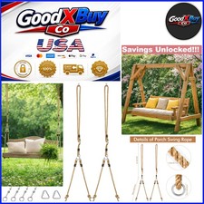 2 Pack Porch Swing Rope Kit Adjustable Heavy Duty Polypropylene Straps 800 lbs