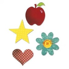 Fustelle Big Shot Sizzix Bigz Mela, Fiore, Cuore E Stella