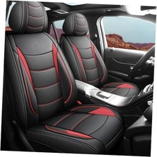 Car Seat Covers for Seats 2 Seats   Nappa Leather Front Black  Red
