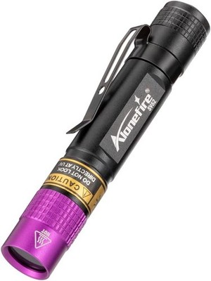 Alonefire SV62 Mini 3W UV Flashlight 365nm Portable Ultraviolet Black Purple 