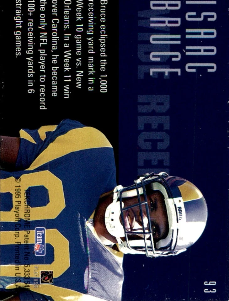 Isaac Bruce 1995 Playoff Contenders #93 St. Louis Rams FREE SHIP AutographDen - Image 2 of 2