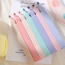 6pcs Pastel Highlighter Set Japanese Stationery for School  Study Use
