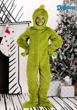 Dr. Seuss Grinch Open Face Costume for Kids Child-M  Used 