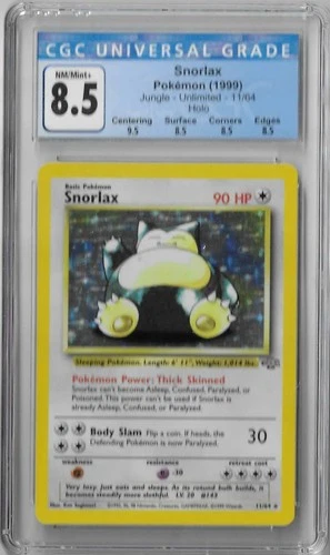 CGC 8.5 Snorlax 11/64 Jungle 1999 Holo WOTC Pokemon Card Sub-Grades